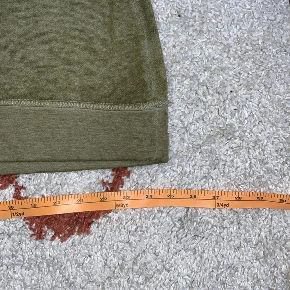 Abound- XL- Hooded Sweatshirt Vest W/ Kangaroo 🦘 Pocket- Acid Wash Olive Green - Picture 3 of 8